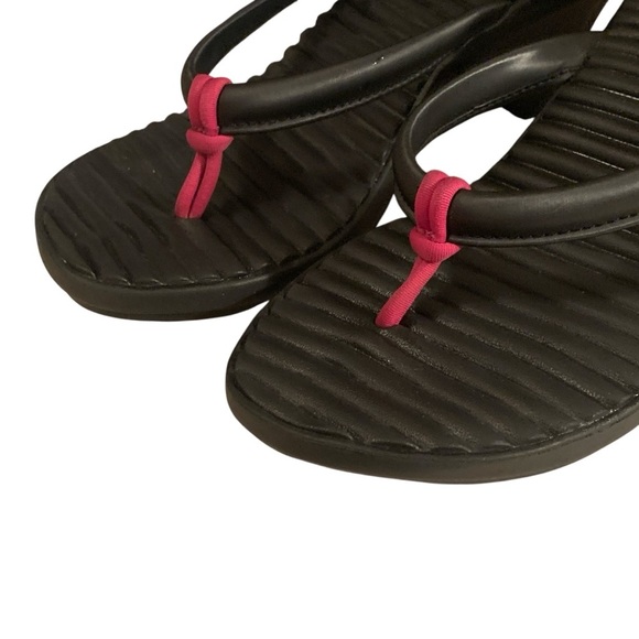 Crocs Cabana Black 3" Wedge Heels Sandals - Picture 5 of 9